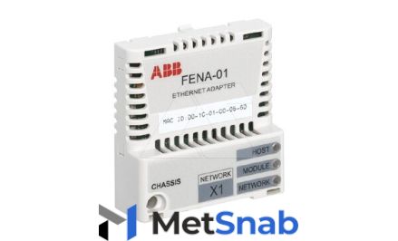 FENA-01 Коммуникационный модуль EtherNet (EtherNet/IP, Modbus/TCP) ABB, 68469422